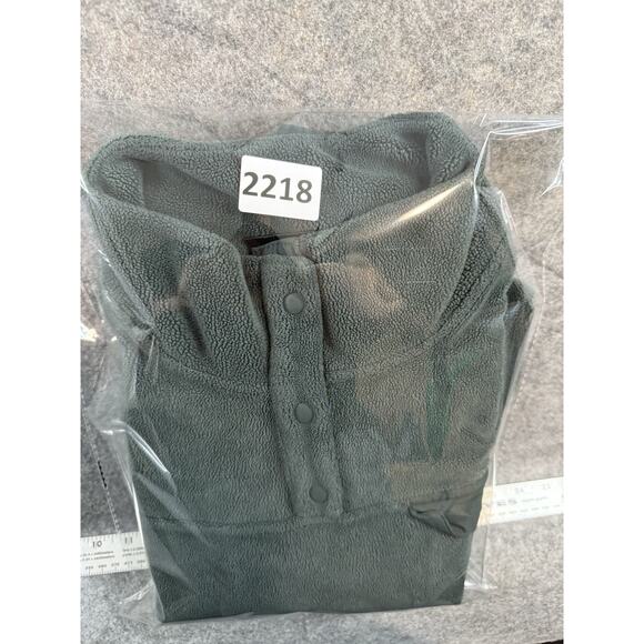 32 Degrees Heat Fleece 1/4 Button Pullover Men’s Medium Gray High Neck Pockets - Picture 9 of 9